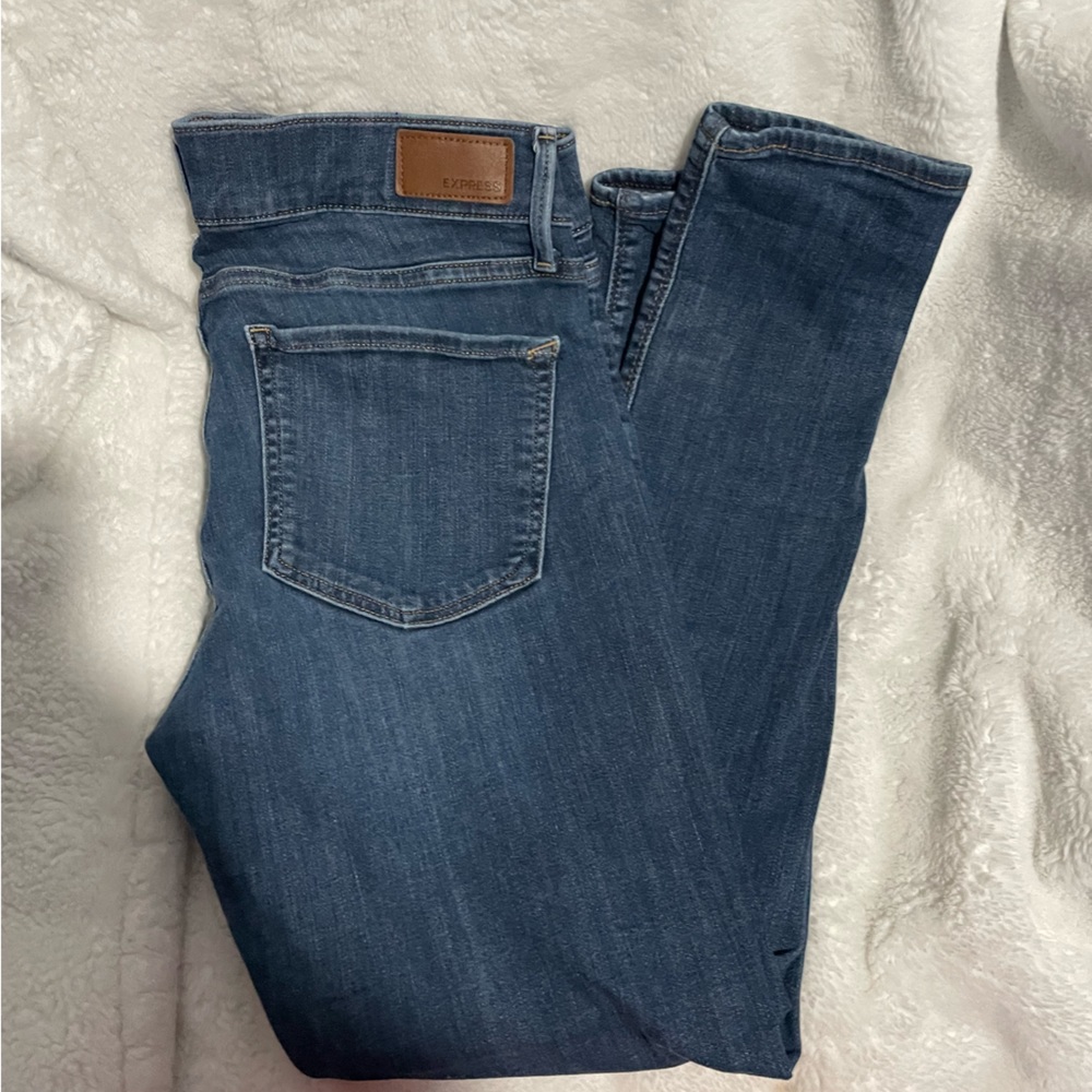 Express Mid Rise Cropped Legging Jeans